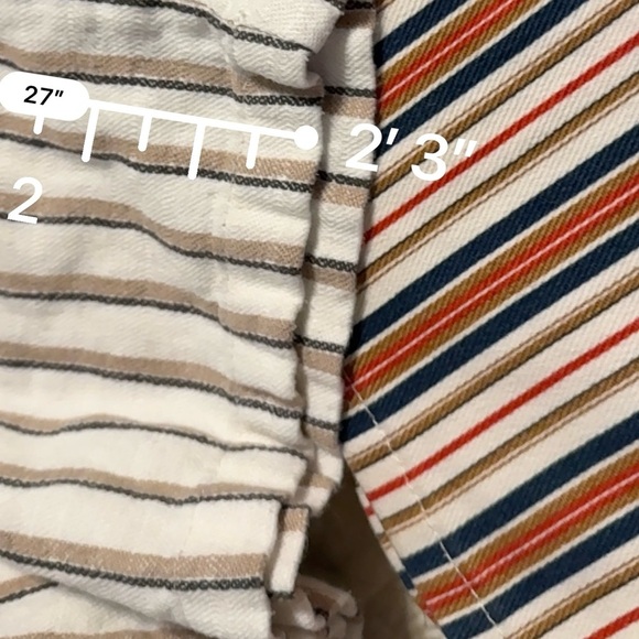 🌹OLD NAVY LINEN RAYON STRIPPED DRAWSTRING WAIST WIDE LEG PANTS - Picture 6 of 7